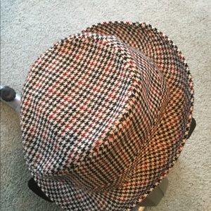 Peter Grimm Red & Black Plaid Fedora Hat